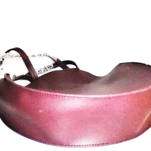 PRS1 - ROUND LEATHER Handbag Shopping Bag by TSC Makeup Bag Beach Bag Diaper - Picture 7 of 8